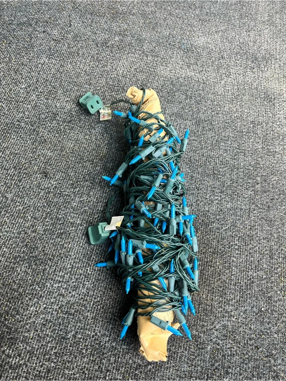 Blue Mini String Lights - Wrapped Strand